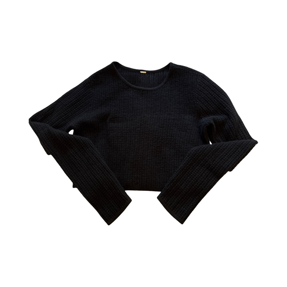 alo yoga Cashmere Plush Waffle Cropped long Sleeve Sweater size S - Picture 6 of 10